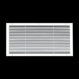 30"x14" White Aluminum Rust-Free Return Air Grille, High-Airflow HVAC Cold Air Intake for Wall & Ceiling