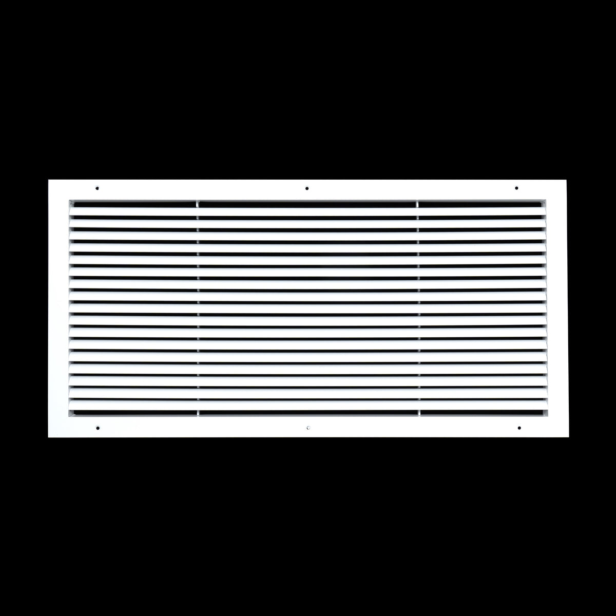 30"x14" White Aluminum Rust-Free Return Air Grille, High-Airflow HVAC Cold Air Intake for Wall & Ceiling