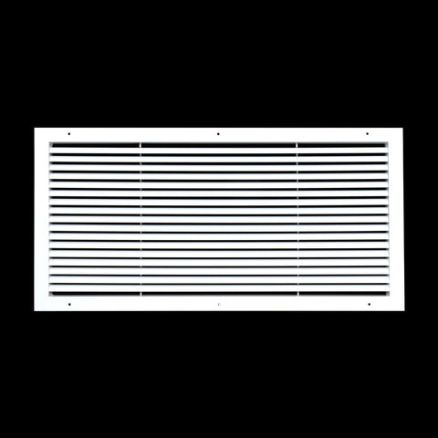 30"x14" White Aluminum Rust-Free Return Air Grille, High-Airflow HVAC Cold Air Intake for Wall & Ceiling
