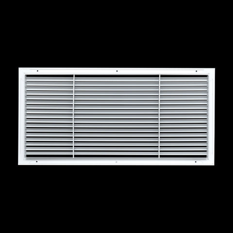 30"x14" White Aluminum Rust-Free Return Air Grille, High-Airflow HVAC Cold Air Intake for Wall & Ceiling