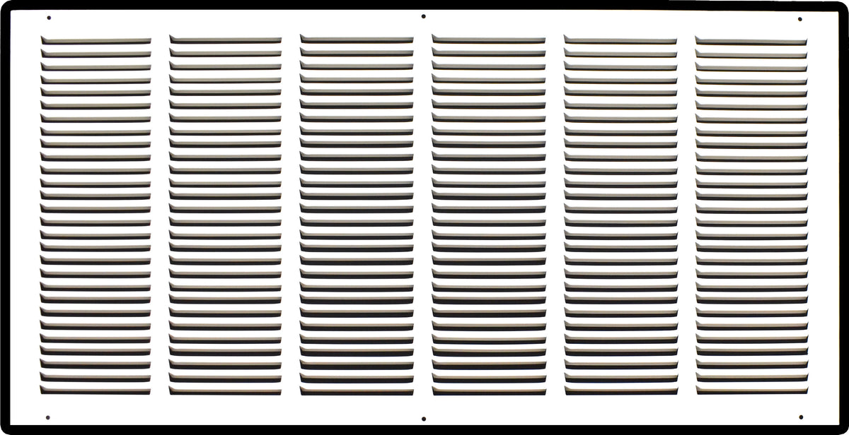 30"x14" White Steel Return Air Grille, High-Airflow HVAC Cold Air Intake for Wall & Ceiling
