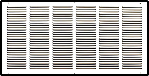 30"x14" White Steel Return Air Grille, High-Airflow HVAC Cold Air Intake for Wall & Ceiling