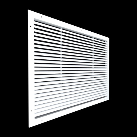 30"x20" White Aluminum Rust-Free Return Air Grille, High-Airflow HVAC Cold Air Intake for Wall & Ceiling