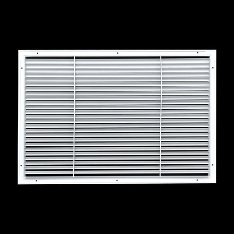 30"x20" White Aluminum Rust-Free Return Air Grille, High-Airflow HVAC Cold Air Intake for Wall & Ceiling