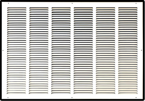 30"x20" White Steel Return Air Grille, High-Airflow HVAC Cold Air Intake for Wall & Ceiling