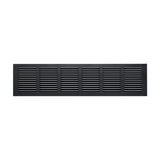 30"x6" Black Steel Return Air Grille, High-Airflow HVAC Cold Air Intake for Wall & Ceiling