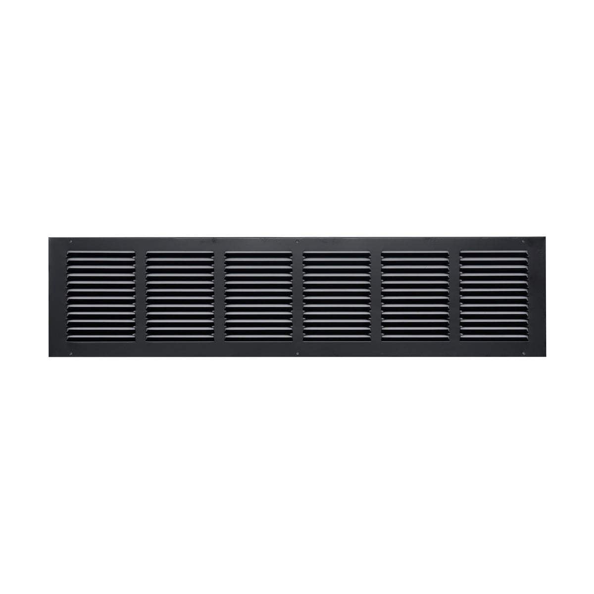 30"x6" Black Steel Return Air Grille, High-Airflow HVAC Cold Air Intake for Wall & Ceiling