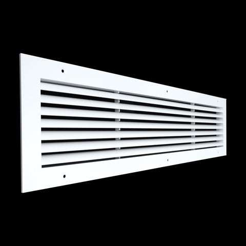 30"x6" White Aluminum Rust-Free Return Air Grille, High-Airflow HVAC Cold Air Intake for Wall & Ceiling