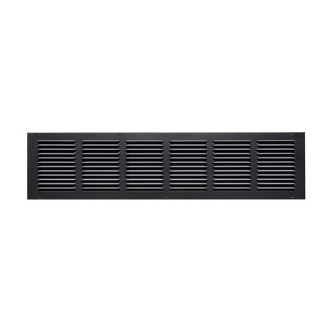 30"x6" Black Steel Return Air Grille, High-Airflow HVAC Cold Air Intake for Wall & Ceiling