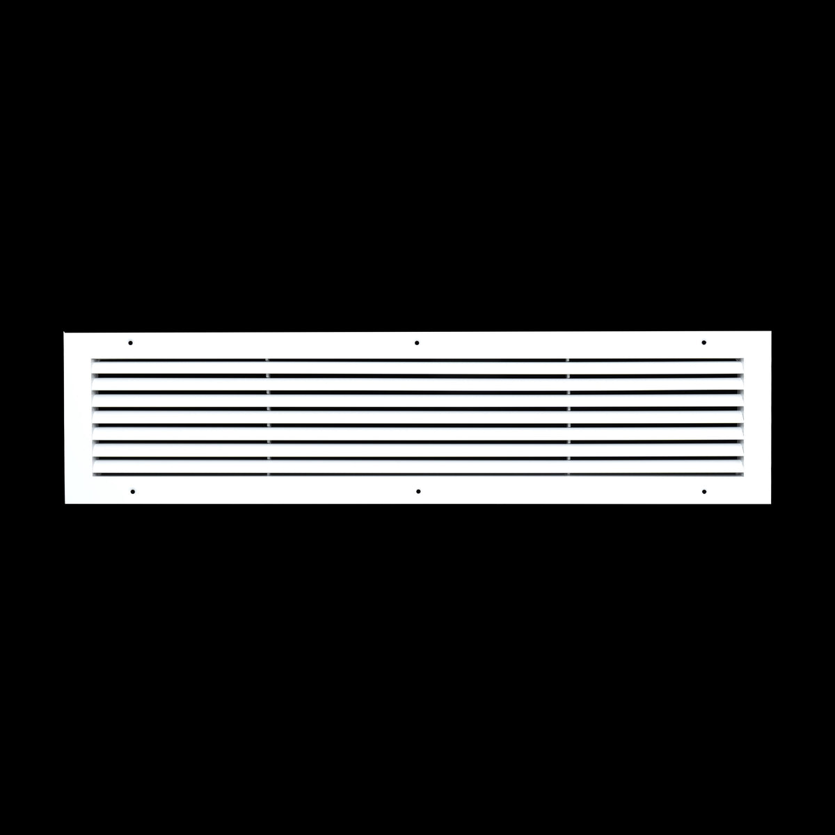 30"x6" White Aluminum Rust-Free Return Air Grille, High-Airflow HVAC Cold Air Intake for Wall & Ceiling