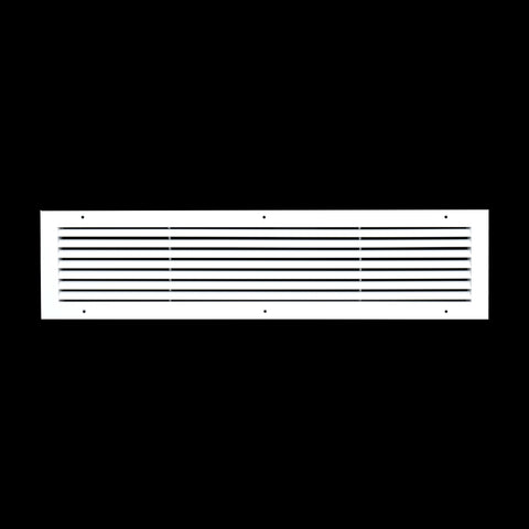 30"x6" White Aluminum Rust-Free Return Air Grille, High-Airflow HVAC Cold Air Intake for Wall & Ceiling