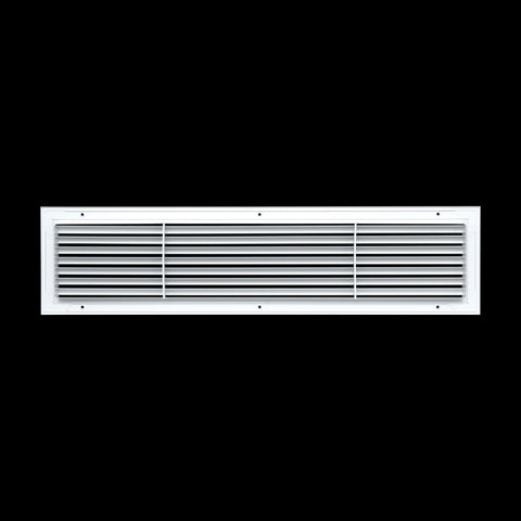 30"x6" White Aluminum Rust-Free Return Air Grille, High-Airflow HVAC Cold Air Intake for Wall & Ceiling