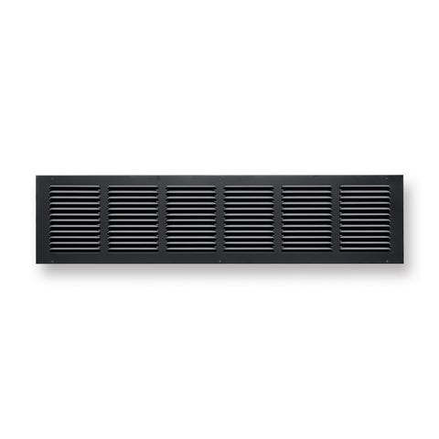 30"x6" Black Steel Return Air Grille, High-Airflow HVAC Cold Air Intake for Wall & Ceiling