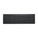 30"x8" Black Steel Return Air Grille, High-Airflow HVAC Cold Air Intake for Wall & Ceiling