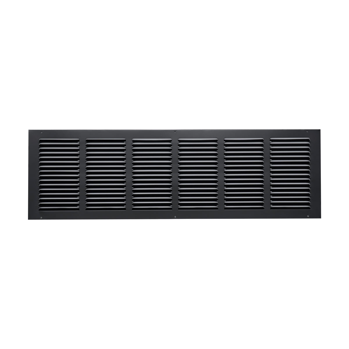 30"x8" Black Steel Return Air Grille, High-Airflow HVAC Cold Air Intake for Wall & Ceiling