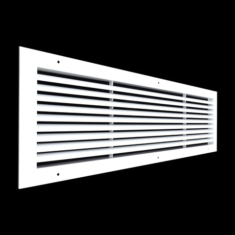 30"x8" White Aluminum Rust-Free Return Air Grille, High-Airflow HVAC Cold Air Intake for Wall & Ceiling