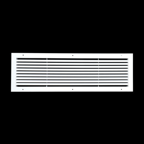 30"x8" White Aluminum Rust-Free Return Air Grille, High-Airflow HVAC Cold Air Intake for Wall & Ceiling