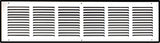 30"x8" White Steel Return Air Grille, High-Airflow HVAC Cold Air Intake for Wall & Ceiling