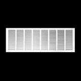 32"x10" White Steel Return Air Grille, High-Airflow HVAC Cold Air Intake for Wall & Ceiling