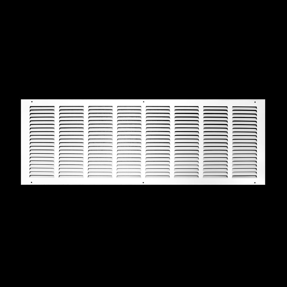 32"x10" White Steel Return Air Grille, High-Airflow HVAC Cold Air Intake for Wall & Ceiling