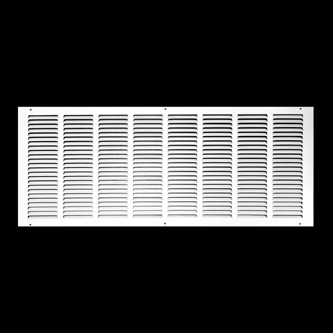 32"x12" White Steel Return Air Grille, High-Airflow HVAC Cold Air Intake for Wall & Ceiling