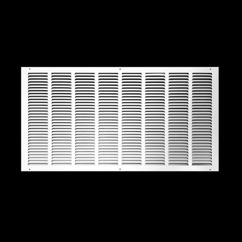 32"x16" White Steel Return Air Grille, High-Airflow HVAC Cold Air Intake for Wall & Ceiling
