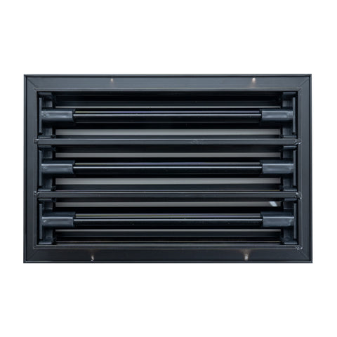 10"x6" Black Aluminum Linear 3-Slot Diffuser, Slim Modern AC Vent Cover for Wall, Ceiling & Floor