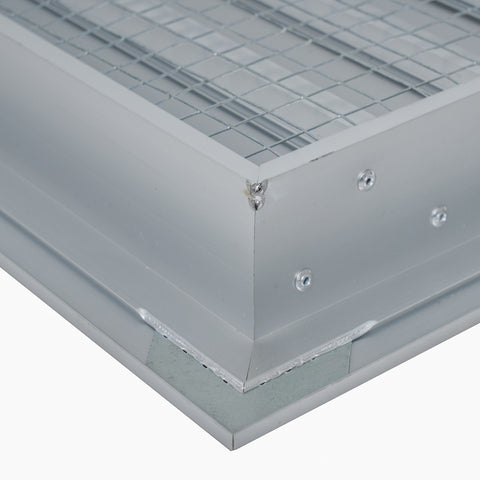 6"x6" Anodized Aluminum Exterior Wall Louver, Weatherproof Rain & Rust Resistant Vent Cover