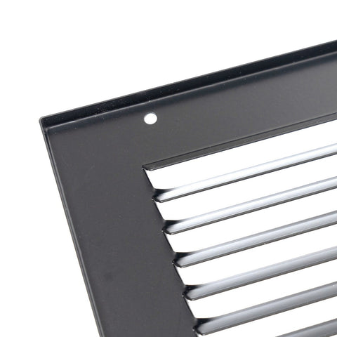 6"x6" Black Steel Return Air Grille, High-Airflow HVAC Cold Air Intake for Wall & Ceiling