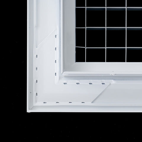 30"x6" White Aluminum Eggcrate Return Air Grille, Low-Noise High-Airflow Rust-Proof Vent Cover