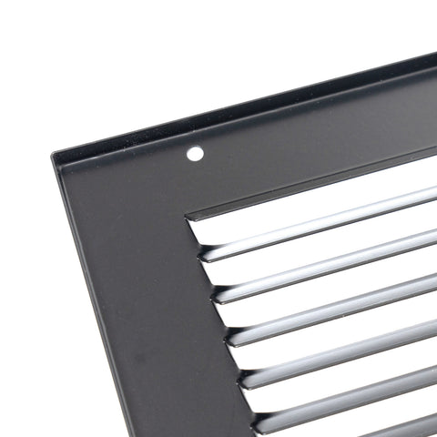 14"x10" Black Steel Return Air Grille, High-Airflow HVAC Cold Air Intake for Wall & Ceiling