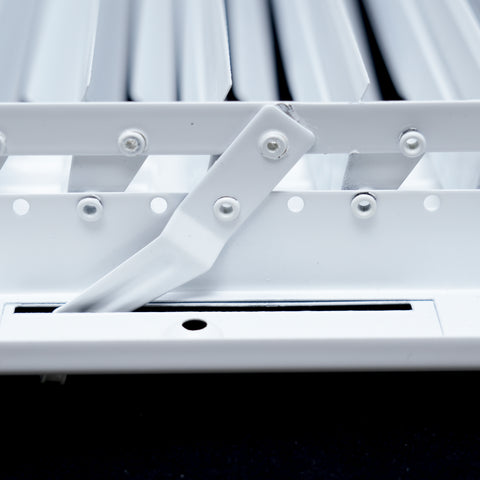 14"x8" 1-Way White Steel Air Supply Diffuser, Directional Register Vent Cover for Sidewall Or Ceiling