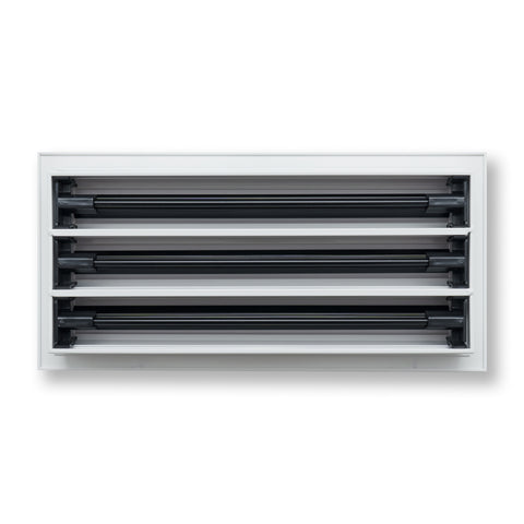 14"x6" White Aluminum Linear 3-Slot Diffuser, Slim Modern AC Vent Cover for Wall, Ceiling & Floor