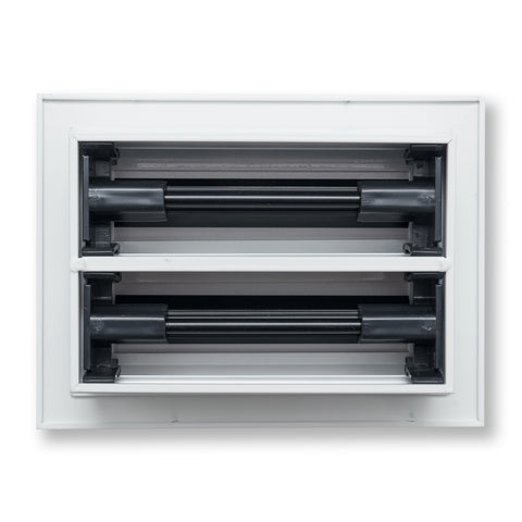 6"x4" White Aluminum Linear 2-Slot Diffuser, Slim Modern AC Vent Cover for Wall, Ceiling & Floor