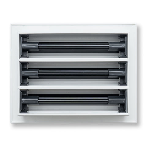 8"x6" White Aluminum Linear 3-Slot Diffuser, Slim Modern AC Vent Cover for Wall, Ceiling & Floor