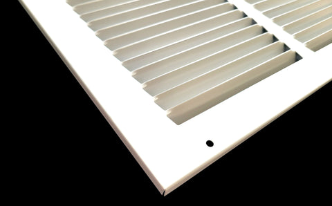 16"x16" White Steel Return Air Grille, High-Airflow HVAC Cold Air Intake for Wall & Ceiling