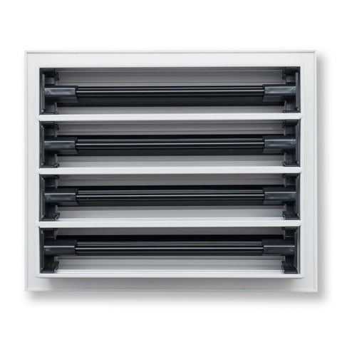 10"x8" White Aluminum Linear 4-Slot Diffuser, Slim Modern AC Vent Cover for Wall, Ceiling & Floor