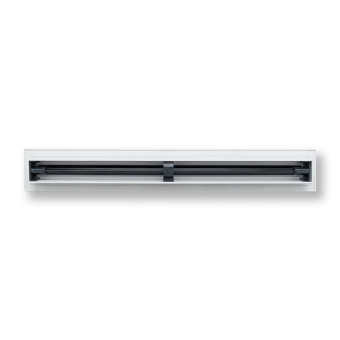24"x2" White Aluminum Linear 1-Slot Diffuser, Slim Modern AC Vent Cover for Wall, Ceiling & Floor