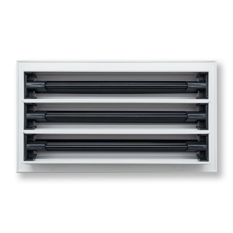 12"x6" White Aluminum Linear 3-Slot Diffuser, Slim Modern AC Vent Cover for Wall, Ceiling & Floor