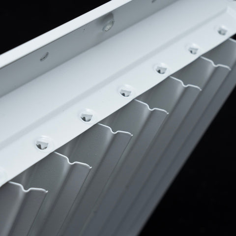12"x6" 3-Way White Aluminum Adjustable Curved Blade Supply Register, Air Vent Cover with Damper for Sidewall Or Ceiling