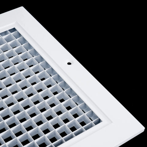 24"x24" White Aluminum Eggcrate Return Air Grille, Low-Noise High-Airflow Rust-Proof Vent Cover