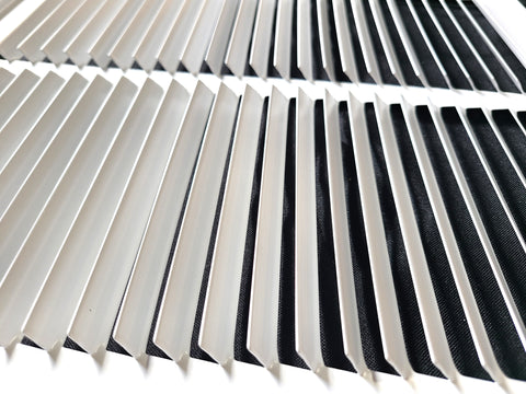 4"x30" White Steel Return Air Grille, High-Airflow HVAC Cold Air Intake for Wall & Ceiling