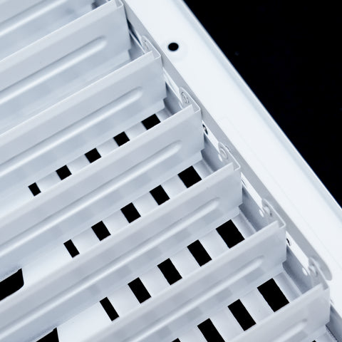 12"x10" 3-Way White Steel Air Supply Diffuser, Directional Register Vent Cover for Sidewall Or Ceiling