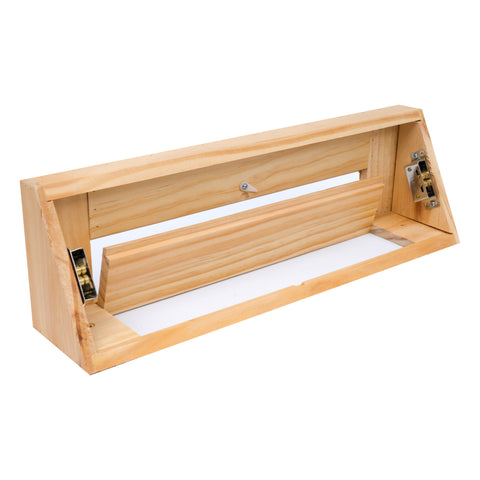 15" Oak Wood Corner Baseboard Register, Adjustable Vent Cover