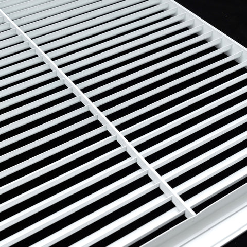 12"x12" White Aluminum Rust-Free Return Air Grille, High-Airflow HVAC Cold Air Intake for Wall & Ceiling