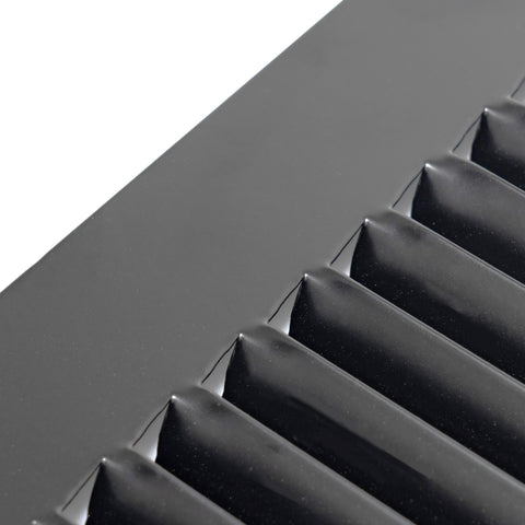 20"x20" Black Steel Return Air Grille, High-Airflow HVAC Cold Air Intake for Wall & Ceiling