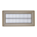 4"x10" Brown Steel Return Air Floor Grille, Walkable Heavy-Duty Fixed-Blade Vent Cover