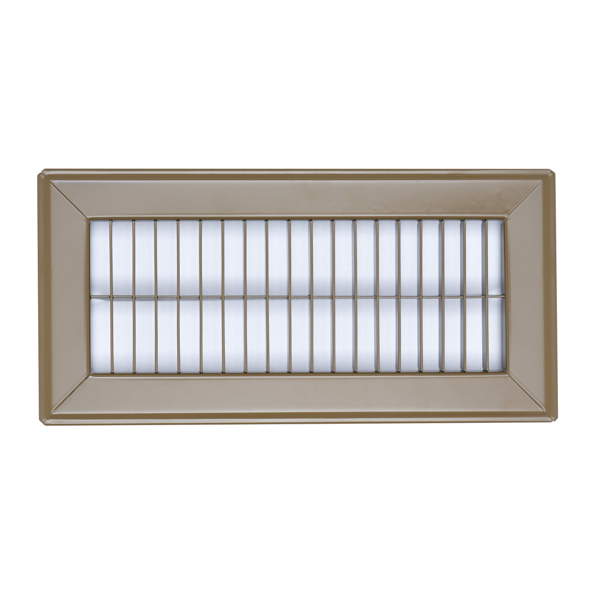 4"x10" Brown Steel Return Air Floor Grille, Walkable Heavy-Duty Fixed-Blade Vent Cover