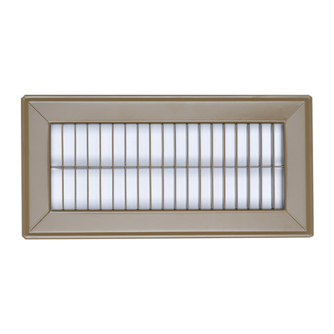 4"x10" Brown Steel Return Air Floor Grille, Walkable Heavy-Duty Fixed-Blade Vent Cover