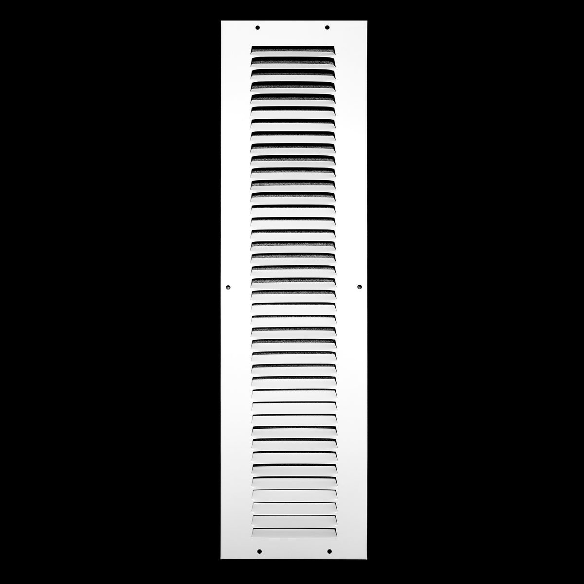 4"x20" White Steel Return Air Grille, High-Airflow HVAC Cold Air Intake for Wall & Ceiling